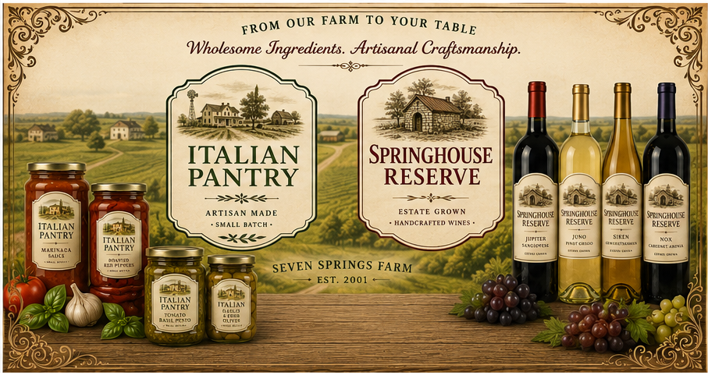 Seven Springs Farm Italian Pantry and Springhouse Reserve