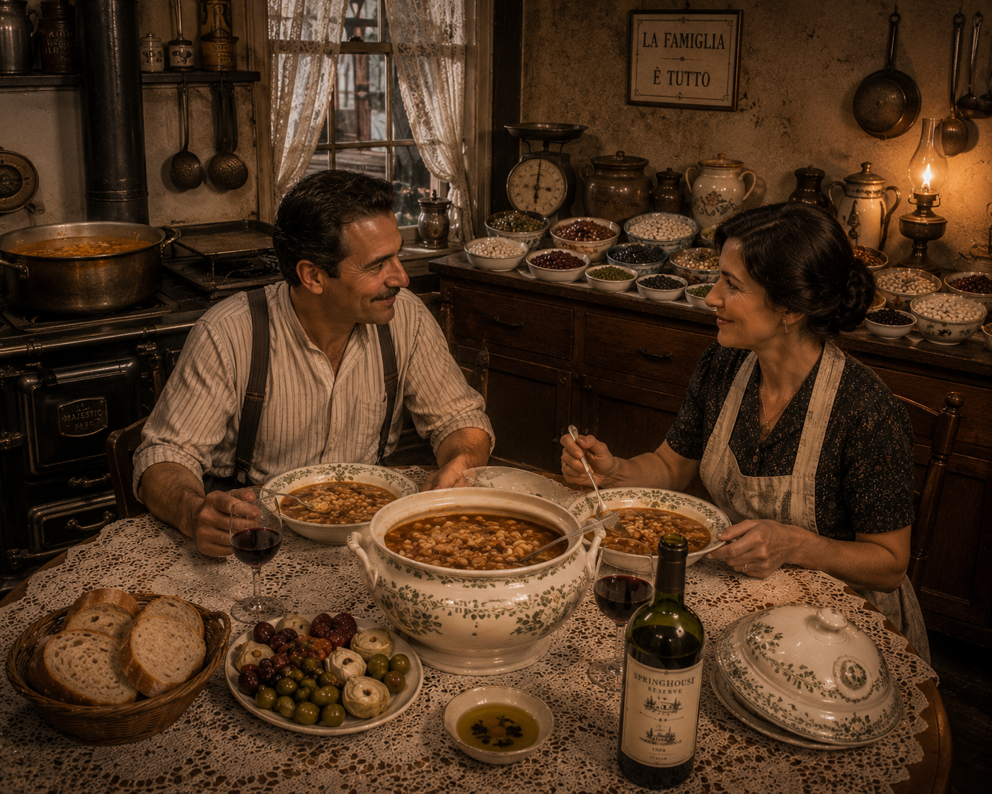 Her love made the soup, his love bought the ingredients, their love made it extraordinary