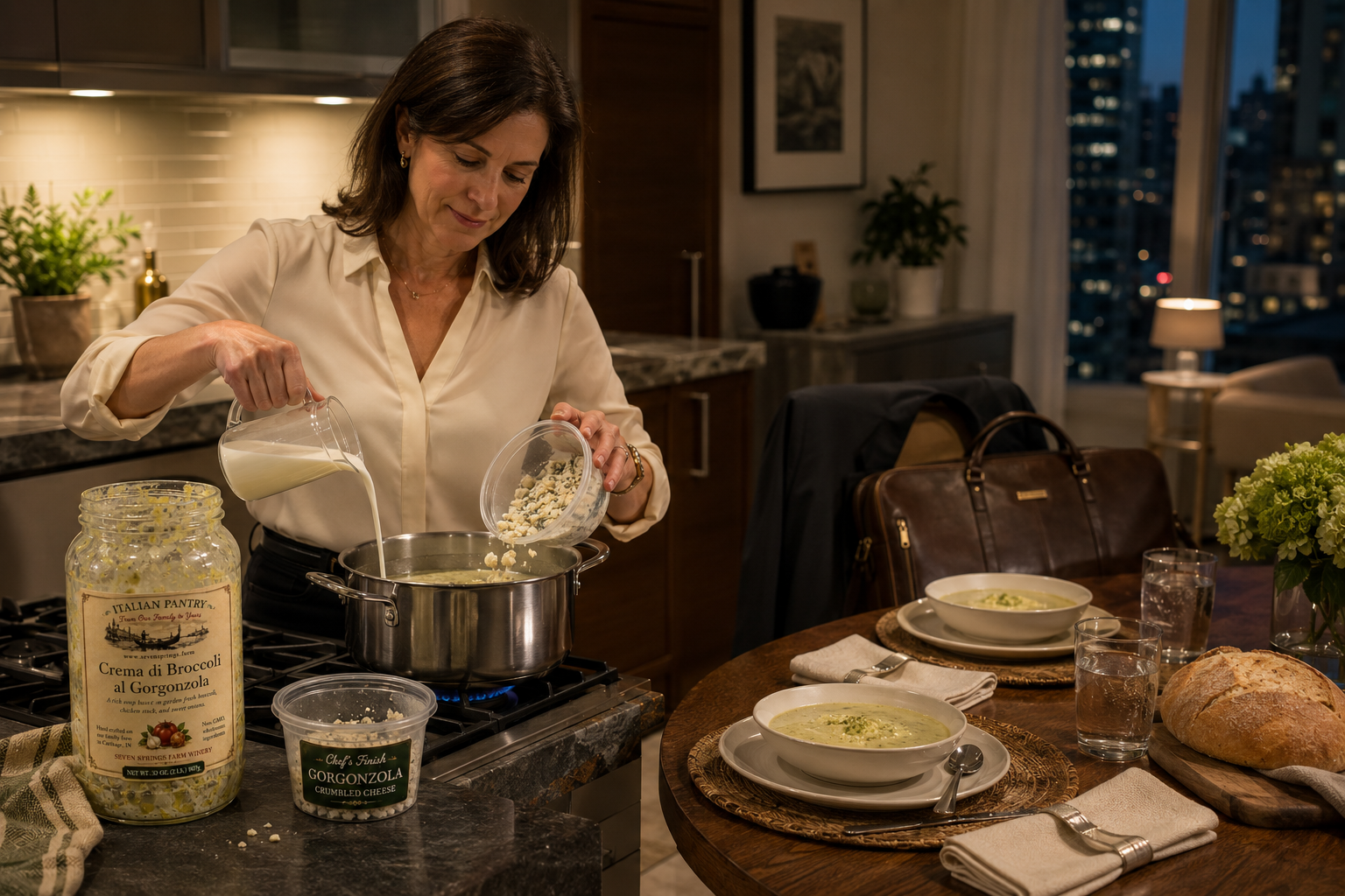 From just got home to "soups on" in 15 minutes.